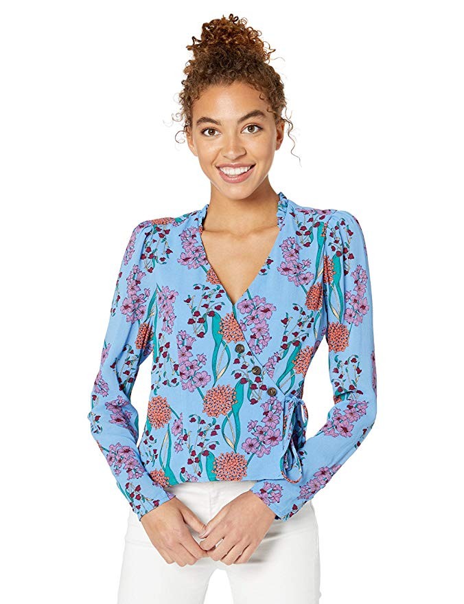 ASTR the label Women's Façade Long Sleeve Wrap Top | Amazon (US)