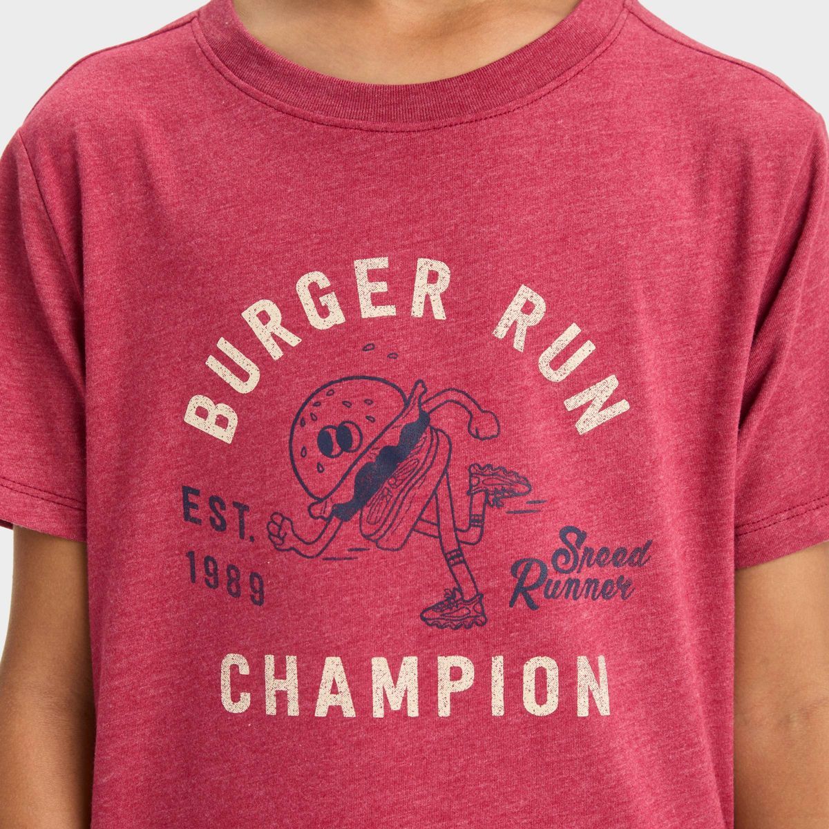 Boys' Short Sleeve 'Burger Run Champion' Graphic T-Shirt - Cat & Jack™ Red | Target