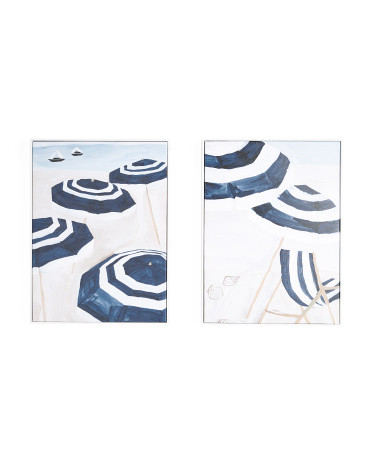 2pk 18x24 Boxed European Beach Framed Canvases | TJ Maxx