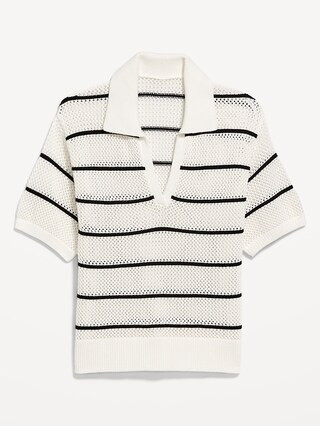 Open-Stitch Polo Sweater | Old Navy (US)