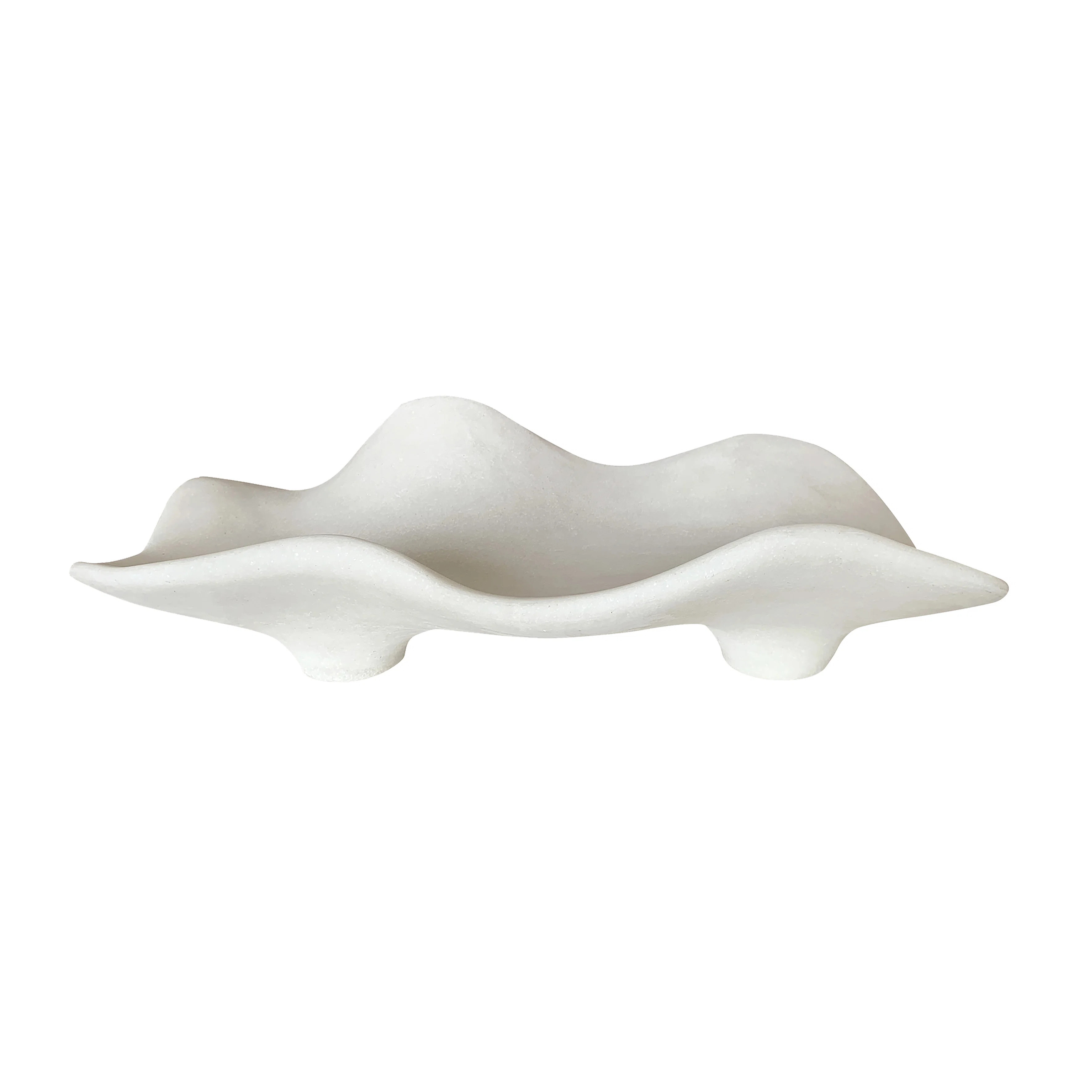 Sagebrook Home's Kelsi Quartz-Inspired 20" White Resin Tray - Perfect for Elegant Table Settings | Joss & Main