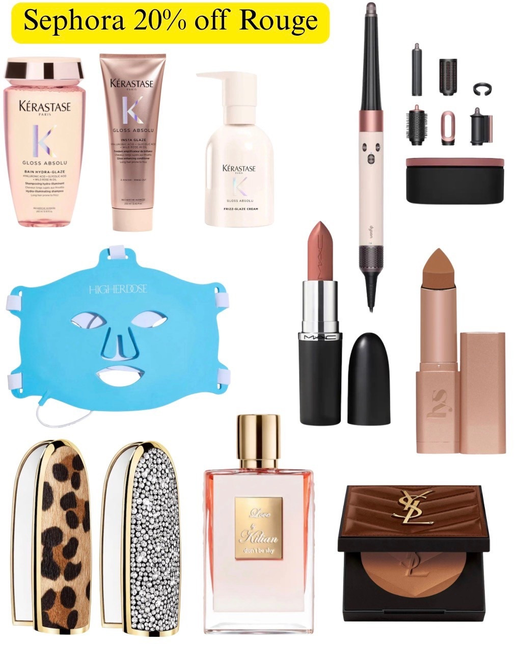 Shop the Sephora sale!! These are my top picks! I love this Kerastase line for frizz and shine.. Dyson air wrap, max lipstick, lipstick case, Ysl bronzer, perfume, LYS bronzer stick, beauty.

#LTKBeauty #LTKselfcare #LTKSaleAlert