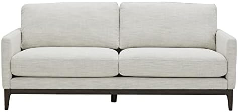 Amazon Brand – Rivet Contemporary Apartment Sofa with Wood Base, 76.8"W, Ivory | Amazon (US)