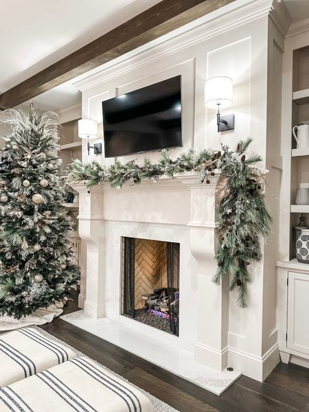 Cozy Christmas Decorating in the Family Room with Christmas Tree & Fireplace Mantel as focal points 🎄

#LTKhome #LTKSeasonal #LTKHoliday