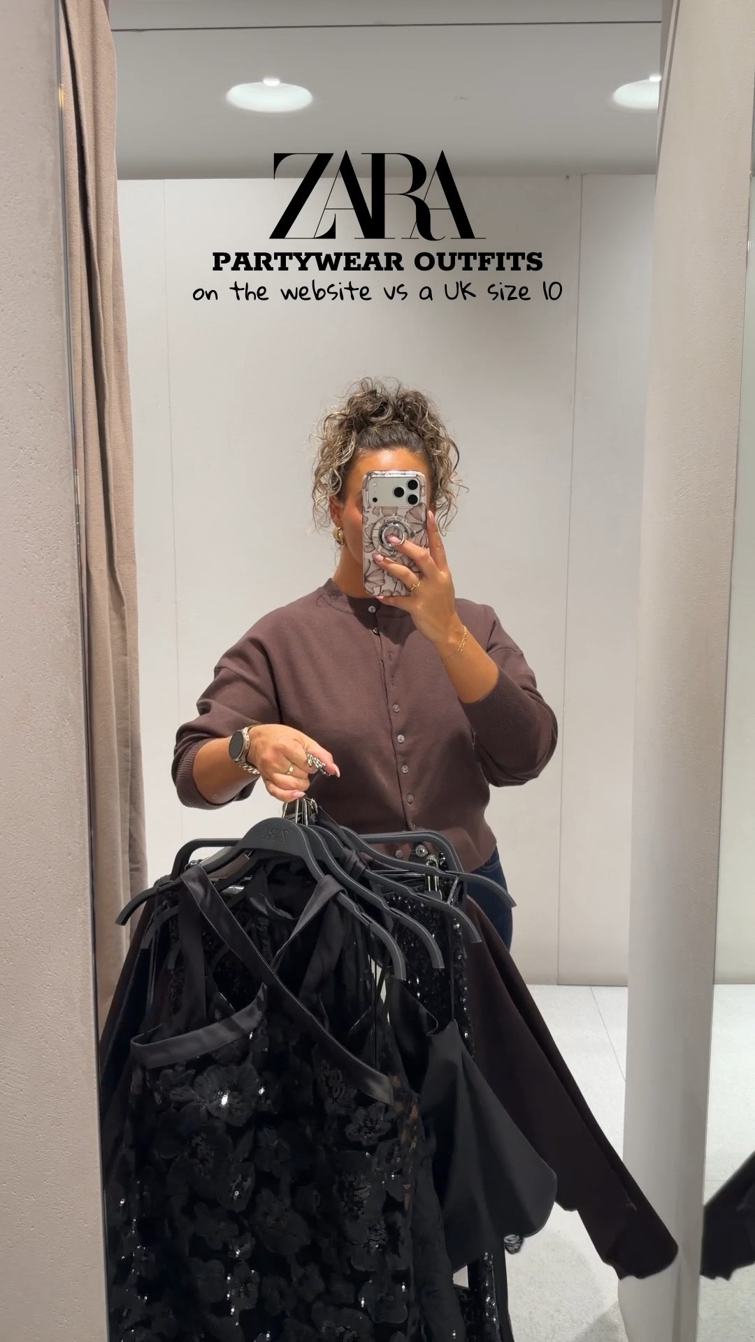 ZARA PARTYWEAR OUTIFITS TRY ON 👗 

I’m a UK size 10, 5ft4 and I’m wearing the following sizes;
Black satin top - size small
Sequin trousers - medium (but I could have gone for a small as they are stretchy)
Brown Dress - size medium
Black tassel top - size medium (but needed a large for the bust area)
Black satin skirt - size small
Black mini dress - size medium
Lace midi dress - size medium
Lace embellished top - size small
Faux leather trousers  - size 10 (but came up very big, I’d need smaller size)
Satin brown dress - size medium (but think I needed a small - it’s quite short so perfect for petite)
Lace top - size medium

autumn outfits UK, dresses, party dresses, evening dresses, PARTYWEAR, party outfits, Zara try on haul, Zara haul, lace dress, nice top, satin skirt, embellished dress

#LTKpartywear #LTKdatenight #LTKfestive