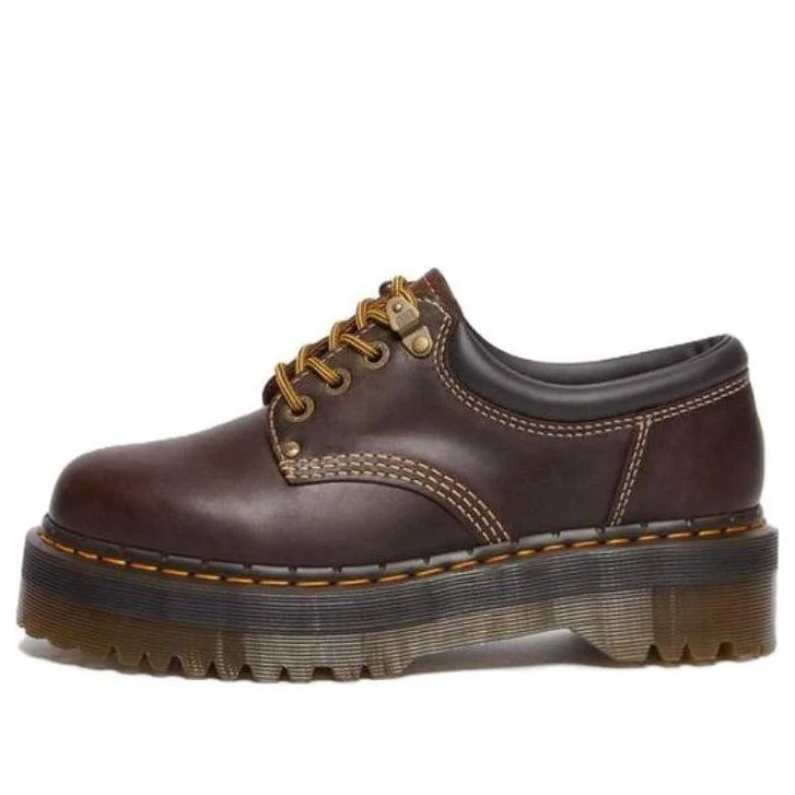Dr. Martens 8053 Arc Crazy Horse Leather Platform Shoes 'Dark Brown' | KICKS CREW