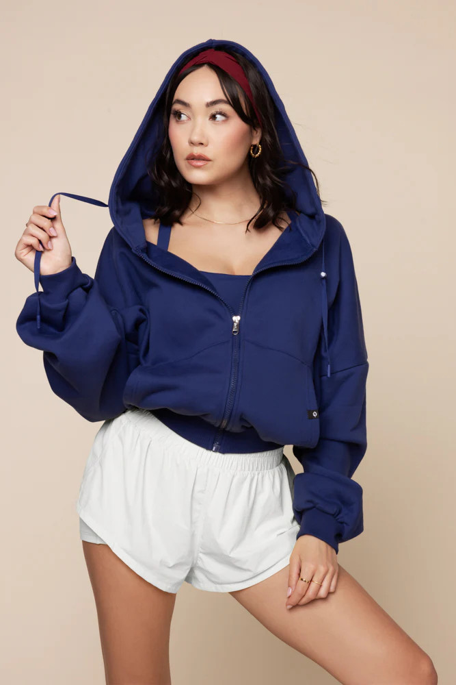 Zip Cloud Hoodie - Sapphire | POPFLEX