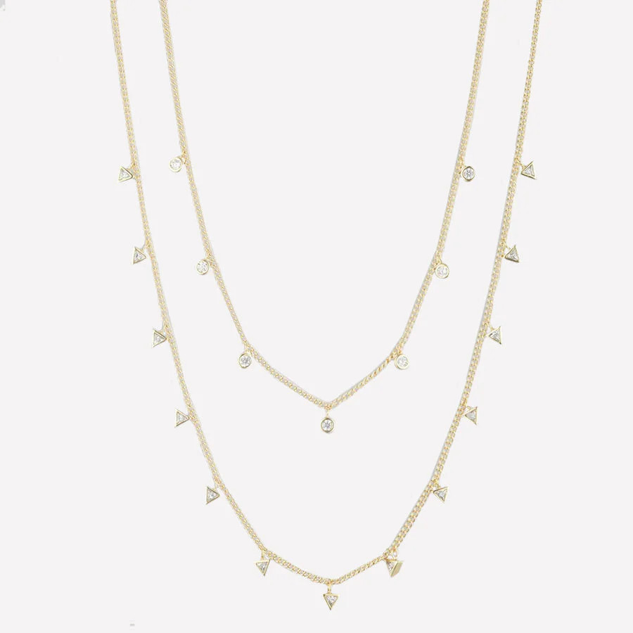 Marguerite Layered Crystal Necklace | BONHEUR JEWELRY