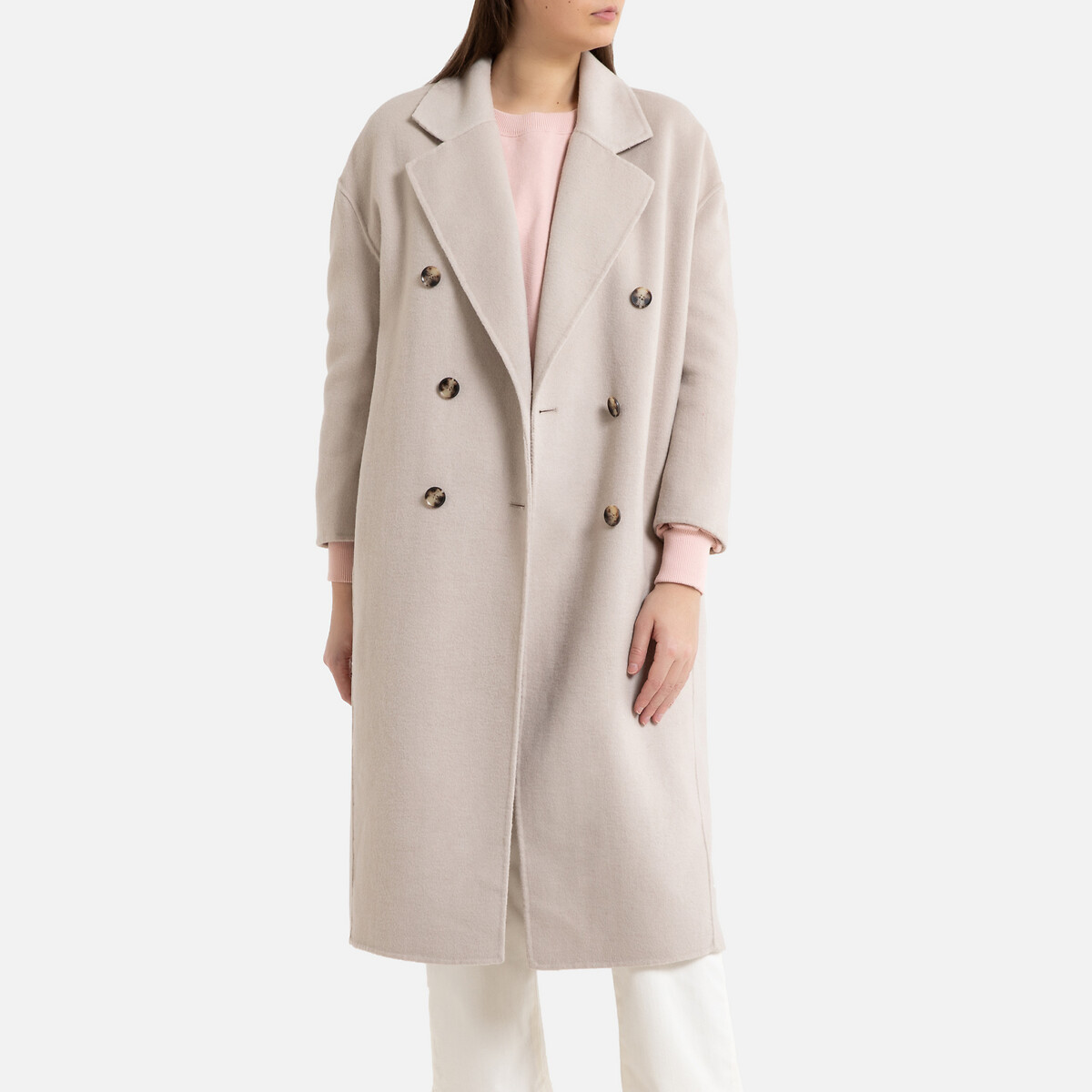 Dadoulove Double-Breasted Coat in Wool Mix | La Redoute (UK)