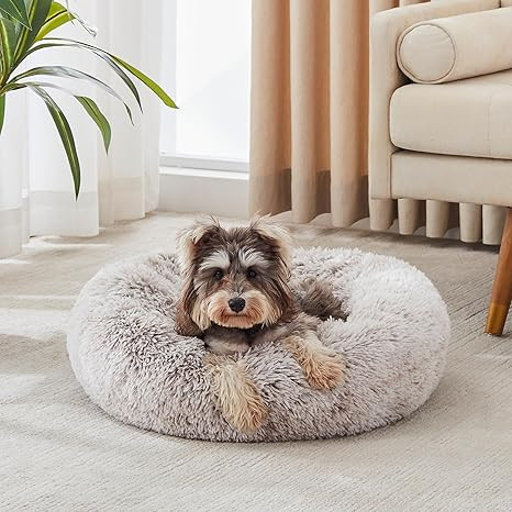 WESTERN HOME WH Calming Dog & Cat Bed, Anti-Anxiety Donut Cuddler Warming Cozy Soft Round Bed, Fl... | Amazon (US)
