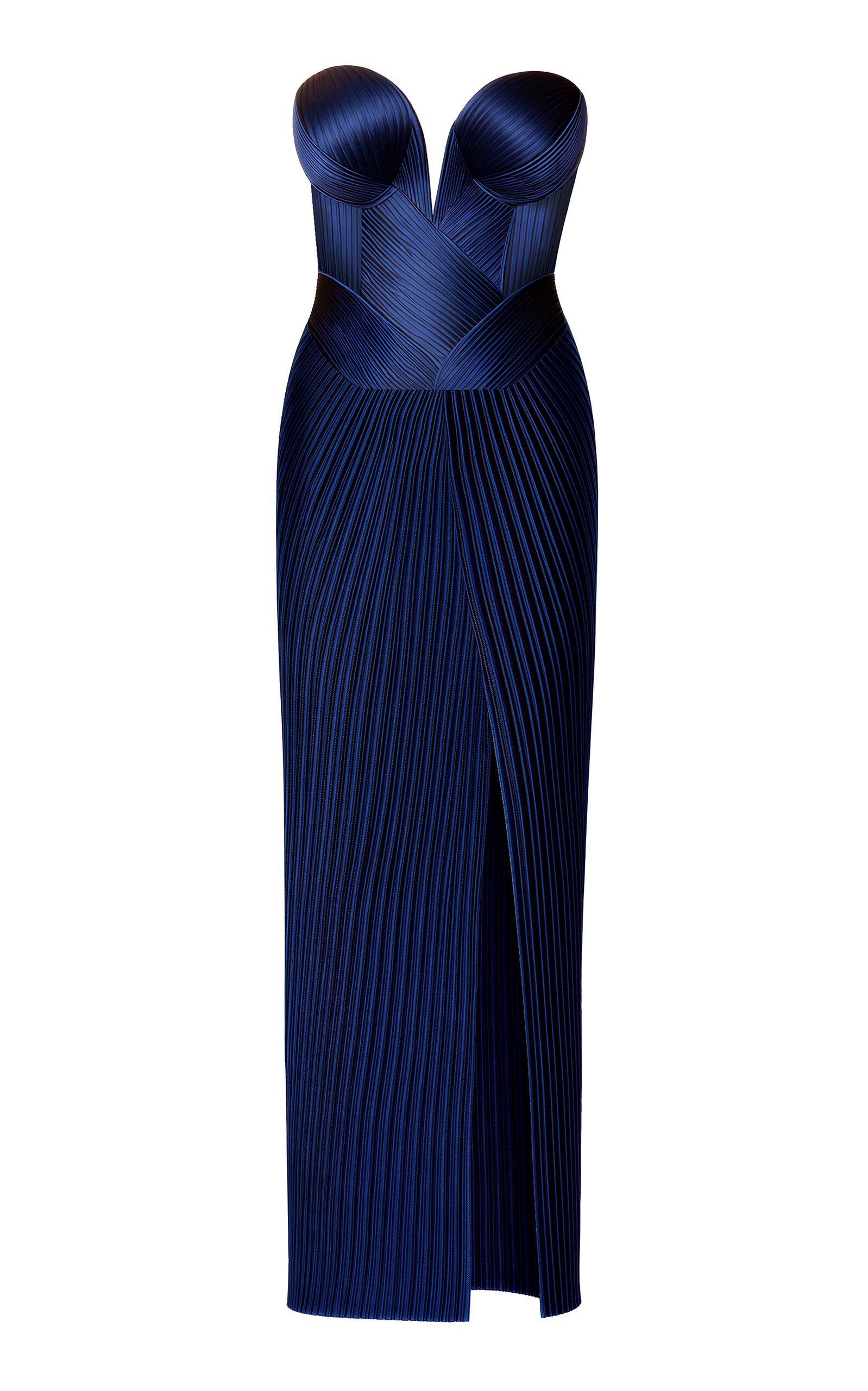 Engineered Plissé Bustier Maxi Dress | Moda Operandi (Global)