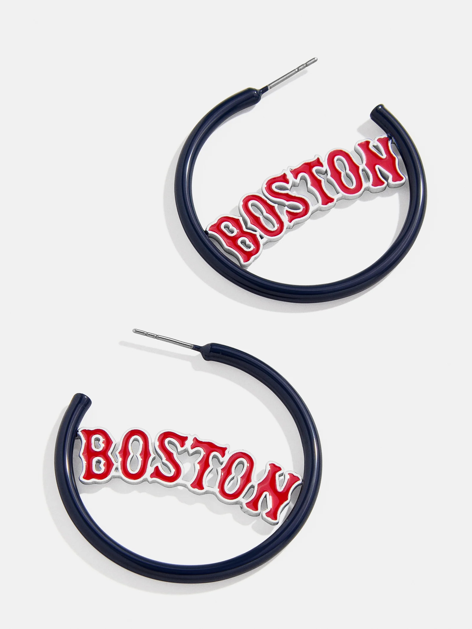 MLB Enamel Hoops - Boston Red Sox | BaubleBar