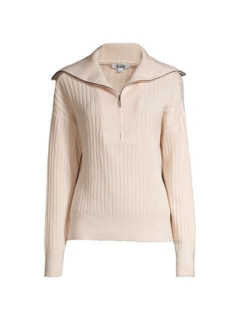 Rib-Knit Quarter-Zip Sweater | Saks Fifth Avenue