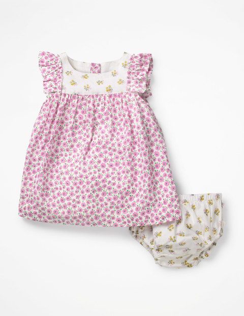 Floral Woven Dress Lilac Pink Blossom Baby Boden | Boden (US)