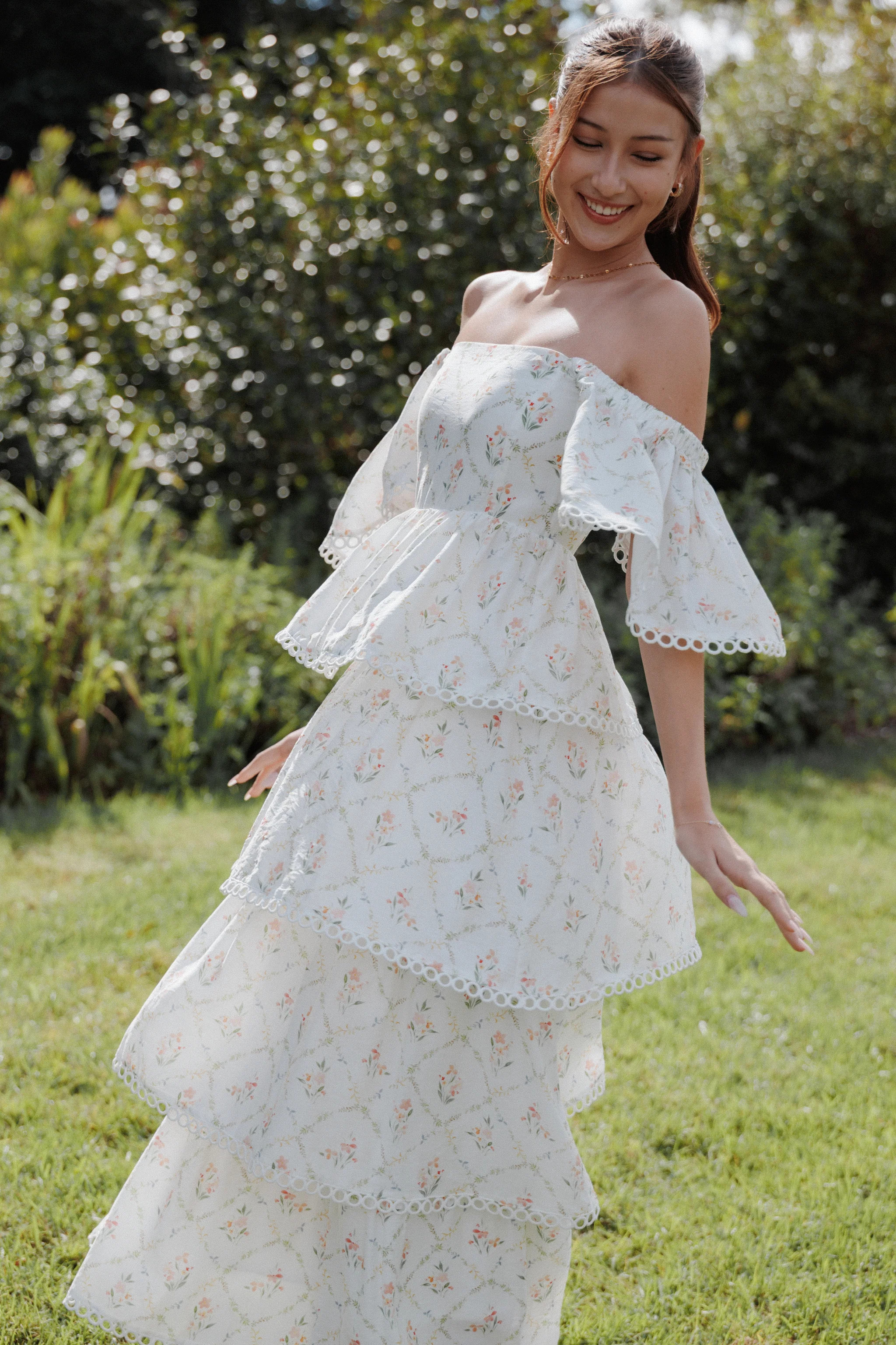 Chapel Maxi Dress - White Vintage Floral | Petal & Pup (US)