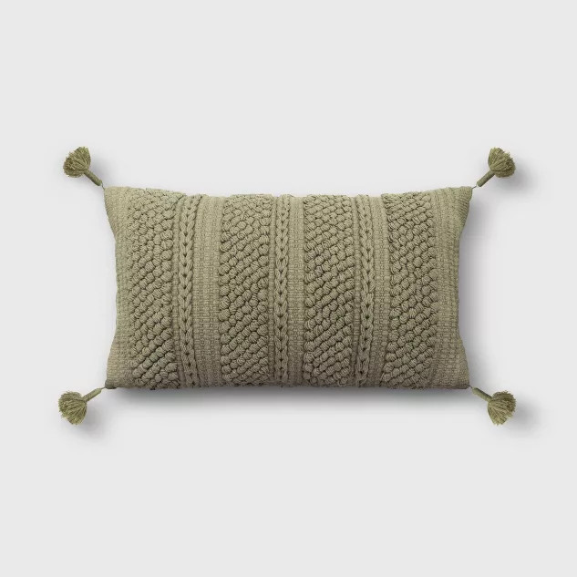 Tufted and Braided Lumbar Throw Pillow - Threshold™ | Target
