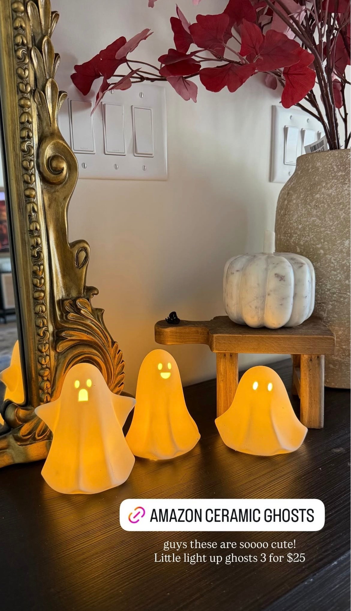 these ceramic ghosts from amazon are so cute and you get 3 for $25!

#LTKHalloween #LTKHome #LTKFindsUnder50