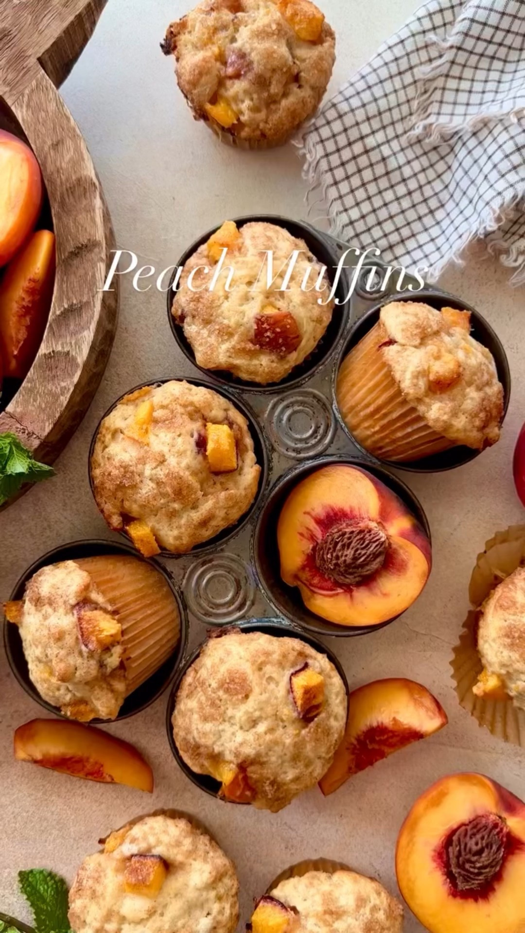 These Peach Muffins are soft, fluffy, and packed with juicy fresh peaches and warm cinnamon flavor. Topped with a sparkly cinnamon sugar crunch, they’re the perfect summer muffin! Easy to make, freezer-friendly, and ideal for breakfast, brunch, or a sweet snack. A must-bake when peaches are in season! Full recipe here: https://www.twopeasandtheirpod.com/peach-muffins/

#LTKFindsUnder50 #LTKSeasonal #LTKHome