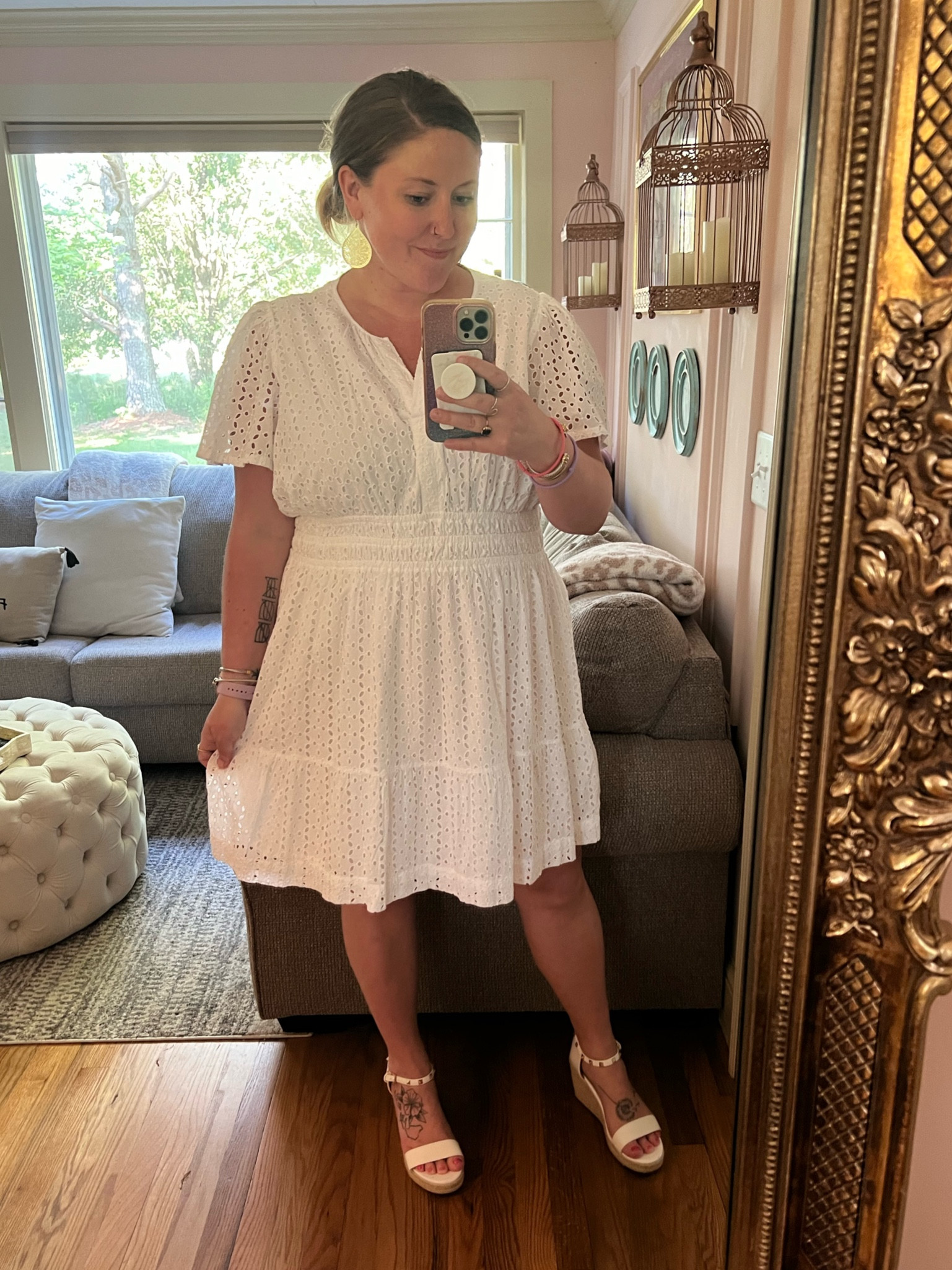 🤍🤍🤍 a white eyelet dress is a spring/summer staple! This dress also comes in a few other fun colors though! It’s very bump friendly & has pockets 🎉

Wearing XXL 🤰🏼

#LTKBump #LTKSaleAlert #LTKMidsize