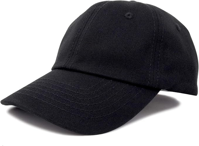 DALIX Youth Childrens Cotton Cap Plain Hat Black Khaki Navy Pink Red White | Amazon (US)