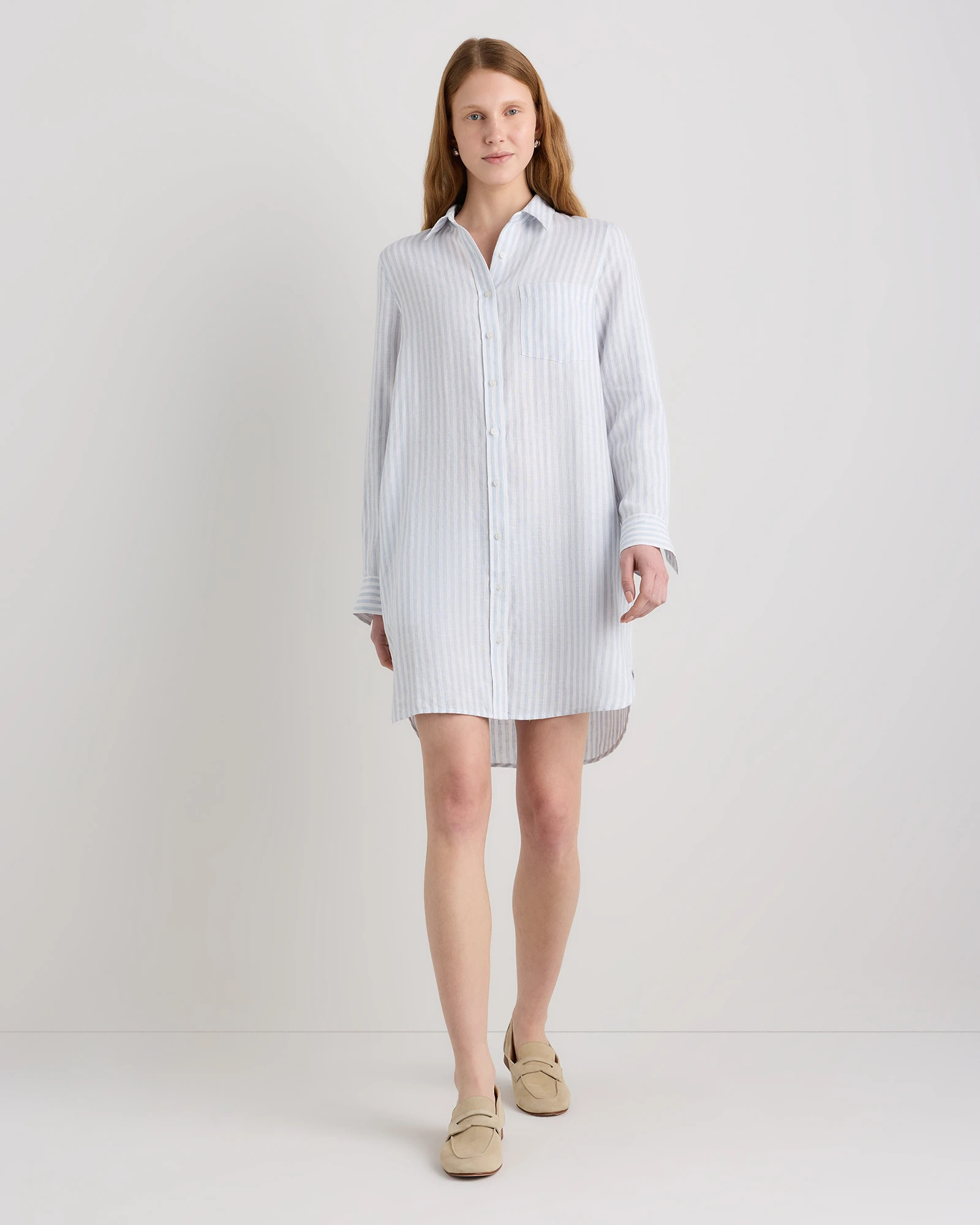 100% European Linen Shirt Dress | Quince
