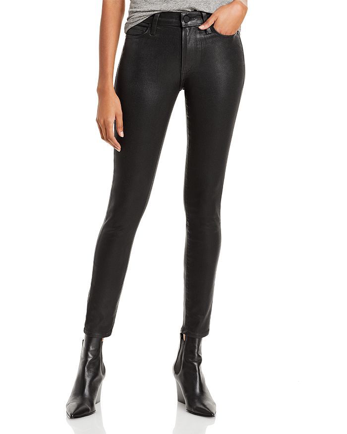Hoxton High Rise Ankle Skinny Jeans in Black Fog Luxe Coating | Bloomingdale's (US)