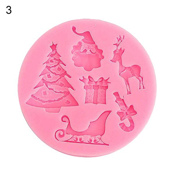 Cheers.US Christmas Fondant Molds, Xmas Cake Cupcake Decoration Silicone Chocolate Candy Mold, Ch... | Walmart (US)