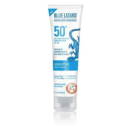 Blue Lizard Sensitive Mineral Sunscreen with Zinc Oxide SPF 50+ Water Resistant UVA/UVB Protection w | Walmart (US)