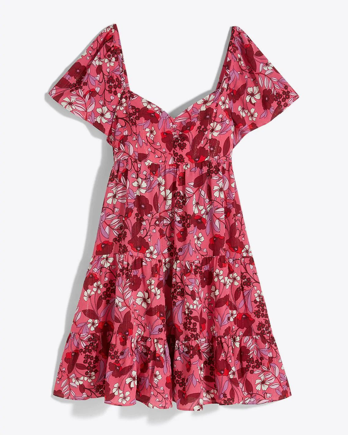 Emily Mini Dress in Raspberry Clematis Floral | Draper James (US)