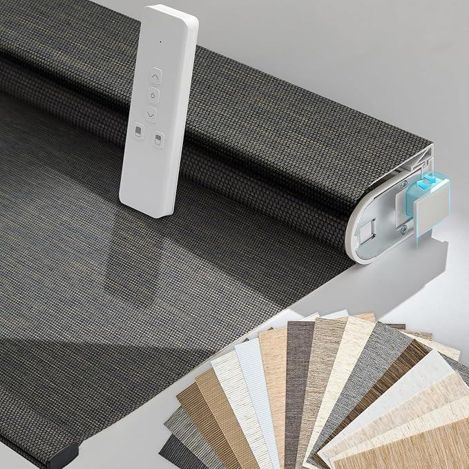 Persilux Smart Motorized Blinds with Remote, No Drill Automatic Roller Shades for Indoor Windows,... | Amazon (US)