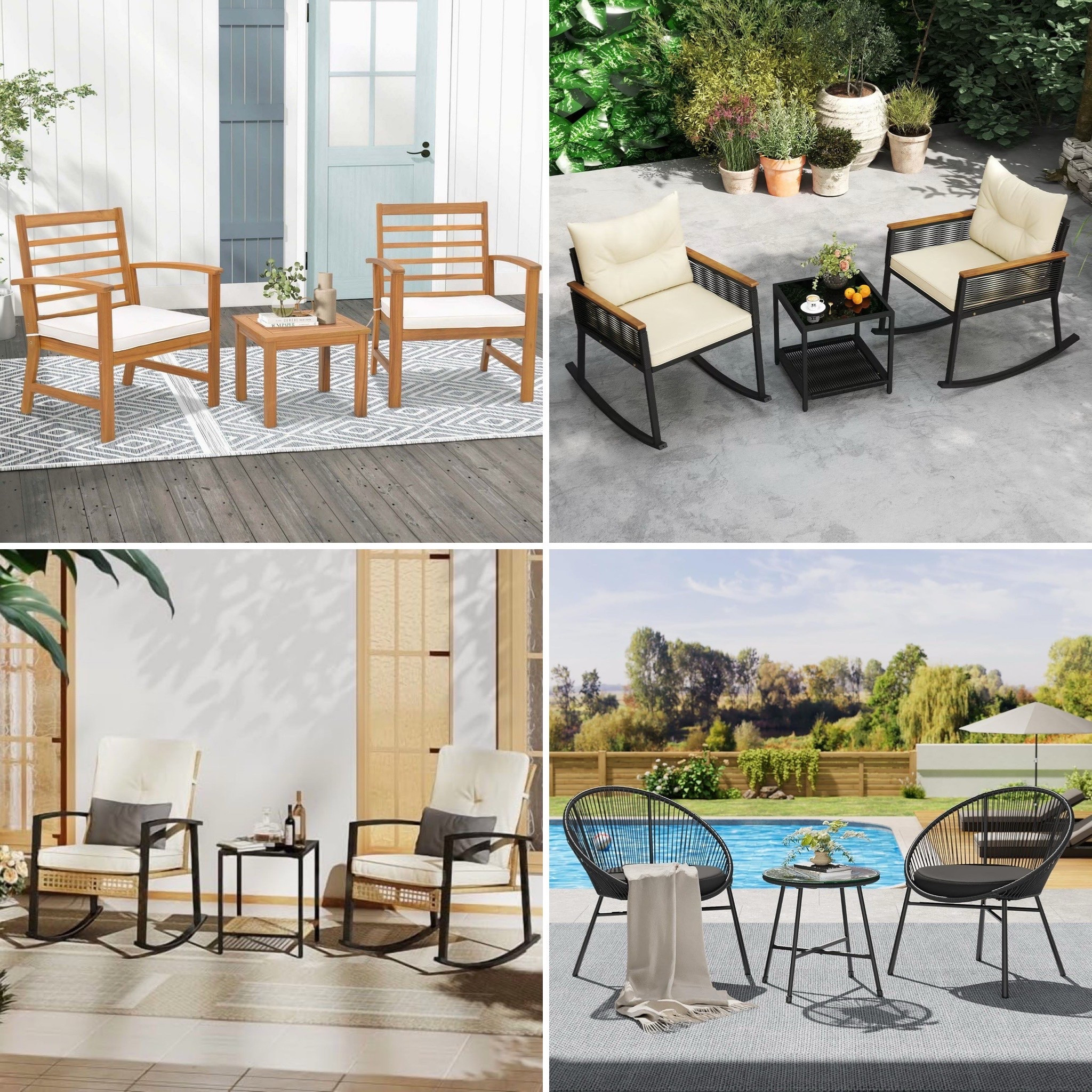 Help me decide which to use for our front porch, we only need a table and two chairs, which do you like best??

#LTKhome #LTKfamily #LTKSeasonal