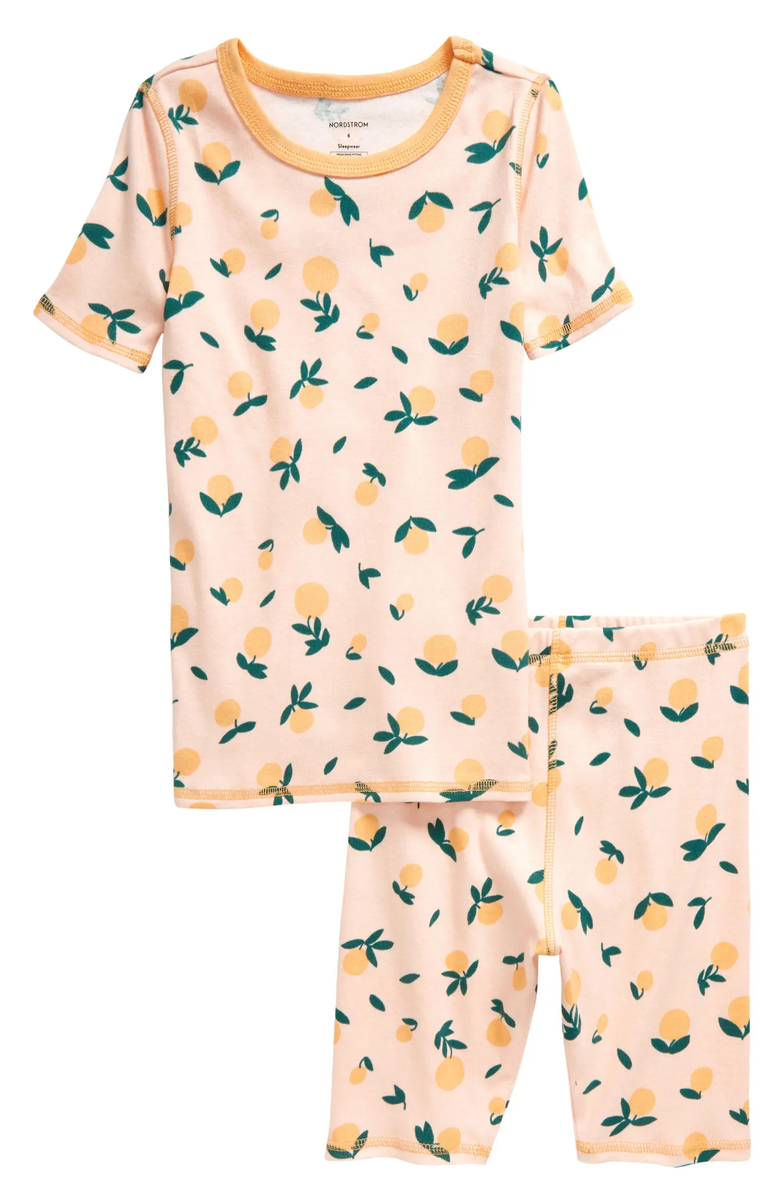 Kids' Print Fitted Two-Piece Short Pajamas | Nordstrom