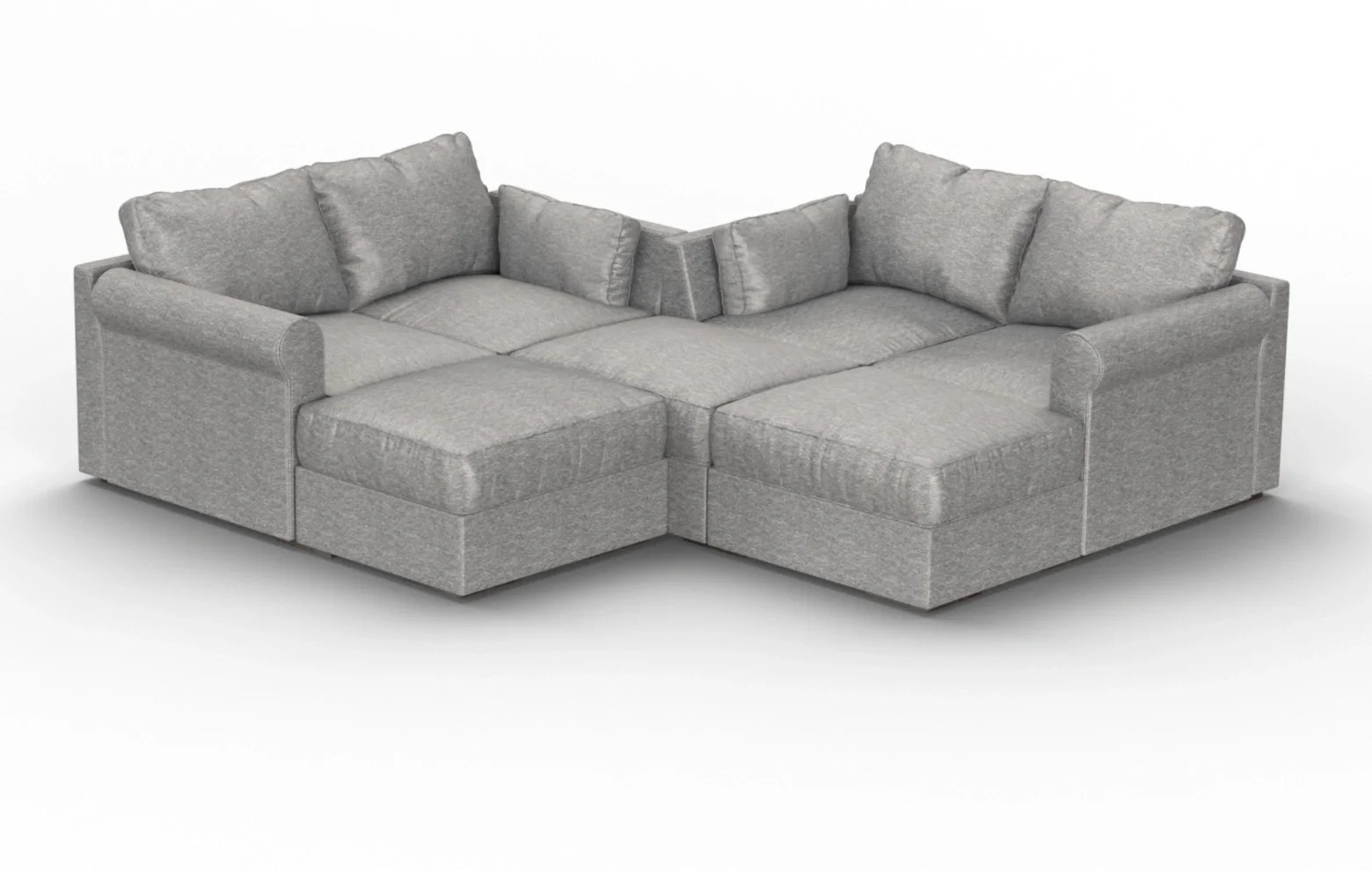Lovesac 7 Seats + 8 Sides (6 Angled + 2 Roll Arm) Sactional | Lovesac