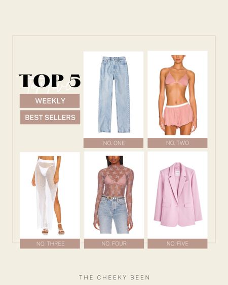 Your top 5 weekly best sellers! This cute  bralette with lace layering top is back in the top again, they would make the perfect Valentine’s Day look! Everyone’s favorite maxi skirt swim coverup is another repeat, we’re all ready for a beach vacation  You sold out this cute blazer pink, but there’s a few other colors still available in select styles! 

#LTKSeasonal #LTKFind #LTKstyletip