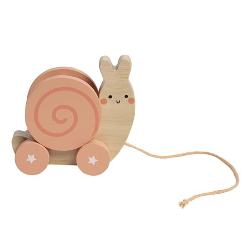 Pearhead Montessori Snail Pull Toy, Pull Along Wooden Toy, Early Development Push and Pull String Toy, Motor Skill Toy for Toddlers Ages 1+ Year | Amazon (US)