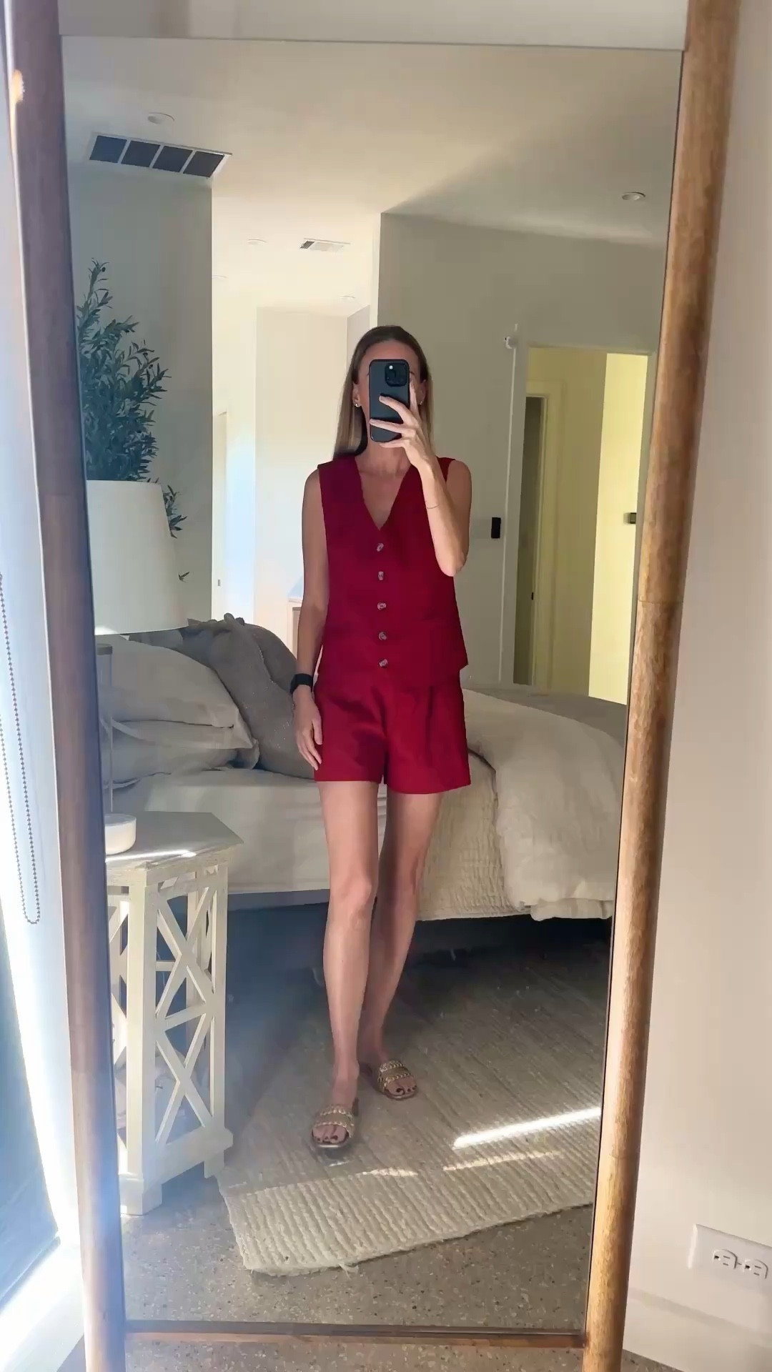 A set so nice I bought it twice! The shorts have pockets and an elastic waistband in the back. The buttons are functional on the vest. I’ve also worn the vest with jeans, so easy to dress up or down! It comes in a ton of color options and the set washes well. Size: xs Color: wine red (also have dark green)

Casual outfit, casual date night, brunch outfit, two piece set, matching set, spring fashion, spring outfits, summer outfits, summer fashion, vacation outfits, wine country outfits, beach outfits, sandals, girls night outfits, shorts, vest, Amazon Soring Sale, on sale


#LTKootd #LTKSaleAlert #LTKSeasonal