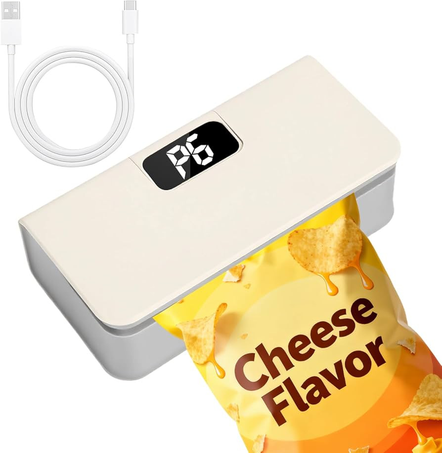 Syaws Mini Bag Sealer,Rechargeable Sealer Machine with LED Power Display,Heat Sealer and Cutter w... | Amazon (US)