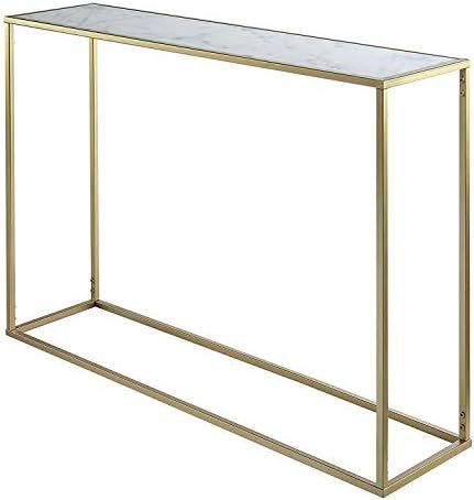 Convenience Concepts Gold Coast Faux Marble Console Table, Gold / Faux Marble | Amazon (US)