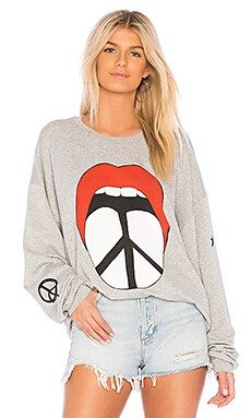 Lauren Moshi Babbs Boyfriend Sweatshirt in Heather Grey from Revolve.com | Revolve Clothing (Global)