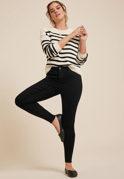 m jeans by maurices™ Black Mid Rise Jegging | Maurices
