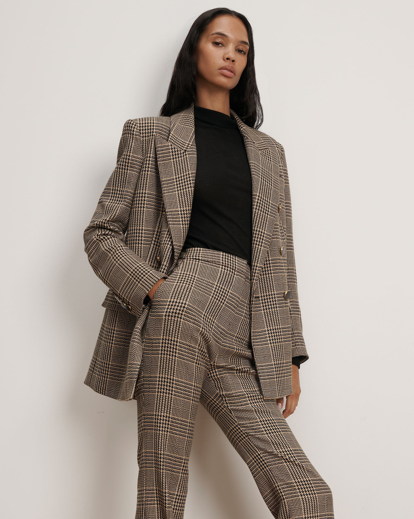 Veronica Beard Rhys Houndstooth Dickey Jacket Black Multi | Veronica Beard