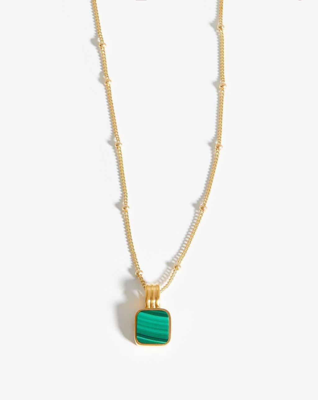 Lucy Williams Square Malachite Necklace | Missoma