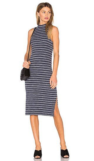 Splendid Striped Space Dye Rib Dress in Navy | Revolve Clothing