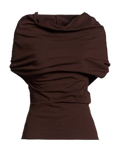 Rick Owens Woman T-shirt Chocolate brown Size 2 Cotton | YOOX (US)
