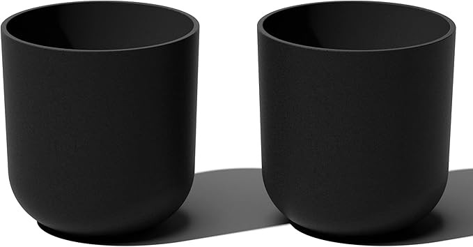 Veradek Round Black Plastic Planter Pots for Indoor/Outdoor Garden Use, with Drainage Holes, Suit... | Amazon (US)
