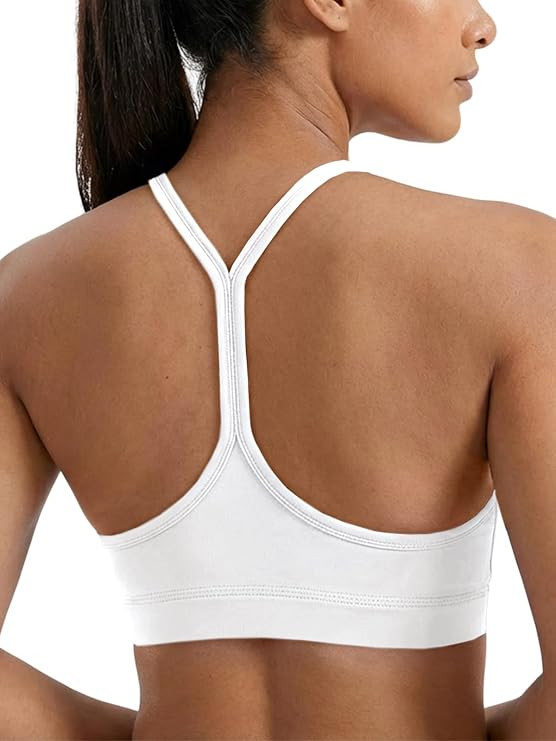Aoysky Womens Racerback Sports Bras Workout Gym Padded Low Impact Spaghetti Strap Wireless Scoop ... | Amazon (US)