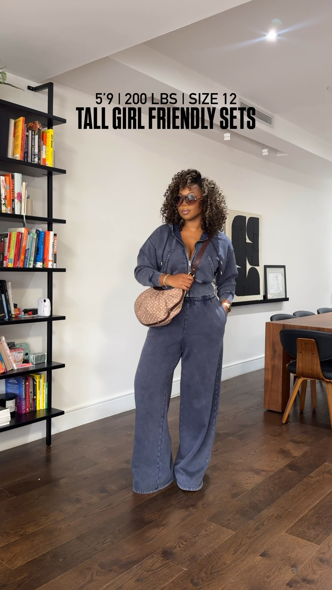 Love these sets!!! Large tops and XL tall bottoms for the black. Small petite hoodie (I wanted a cropped vibe, trust me!! And large tall pants for the blue sweatsuit  for Spanx use JANESHAXSPANX for 15% off first order!! 

#LTKTravel #LTKMidsize #LTKTall