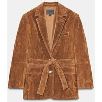 Zara - 100% Suede Leather Jacket - Women - Toffee - Women | Zara US