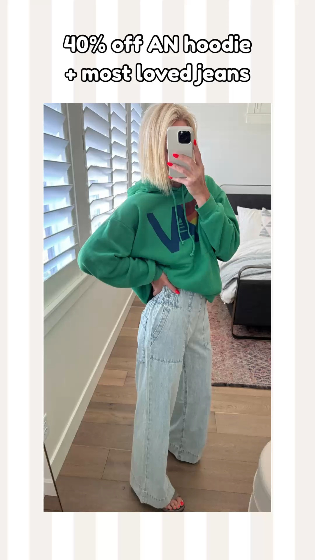 40-50% off so many aviator nation favorites! I have this hoodie in several colors — it’s THAT GOOD. Sizing is unisex, so consider sizing down from normal women’s size. Wearing a small
Some of my favorite pull-on jeans — so many new denim washes. Only $78
Use Code: MDW20 at checkout

#LTKOver40 #LTKdayinmylife #LTKmomlife