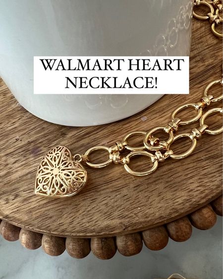 Walmart heart necklace under $8, I’ve worn mine a few times already it’s so cute and adds a nice touch to any outfit!

#LTKstyletip #LTKfindsunder50